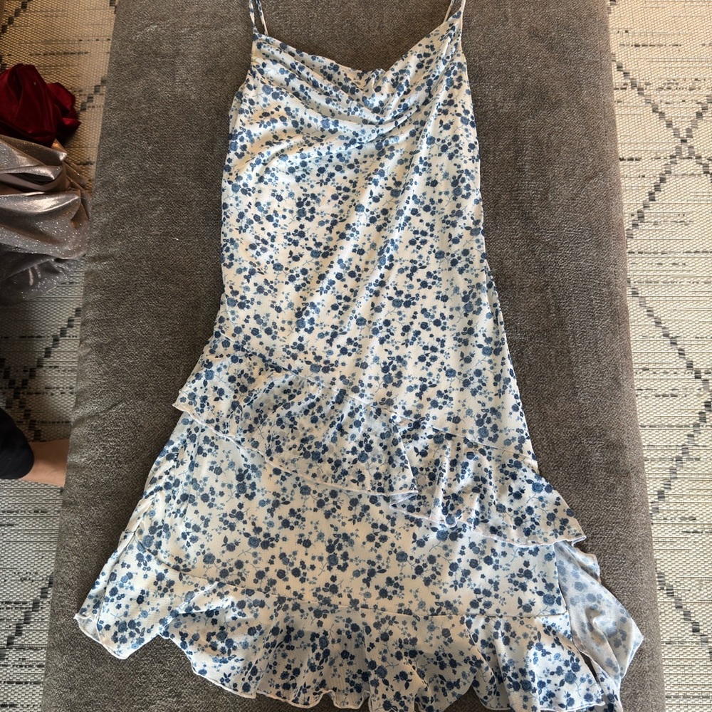 Floral Blue Dress